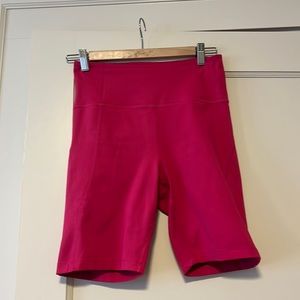 Girlfriend high rise bike short VGUC bright pink! Size med